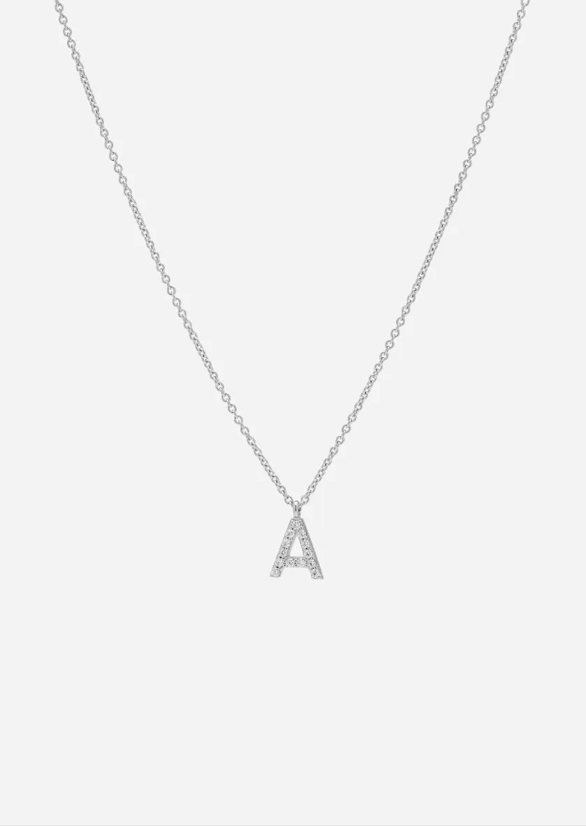 Pavé Letter - Sterling Silver - A sold by Skultuna