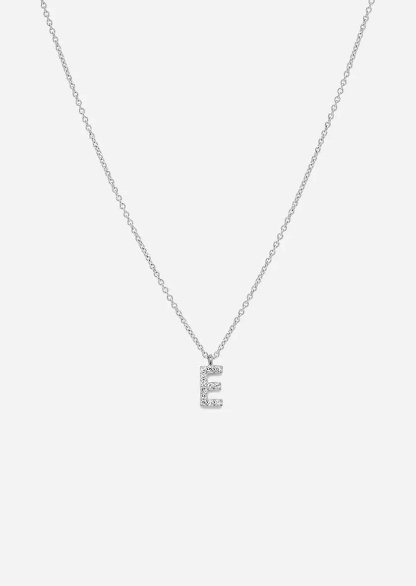 Pavé Letter - Sterling Silver - E sold by Skultuna
