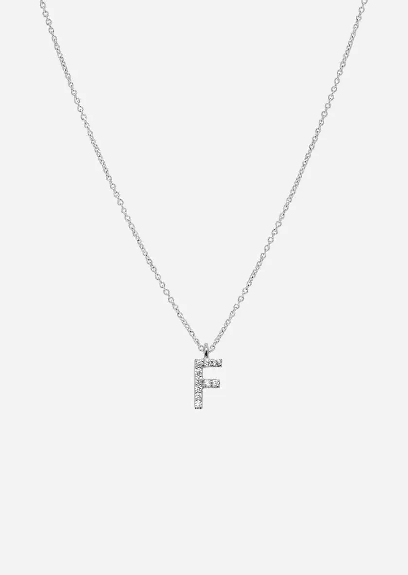 Pavé Letter - Sterling Silver - F sold by Skultuna