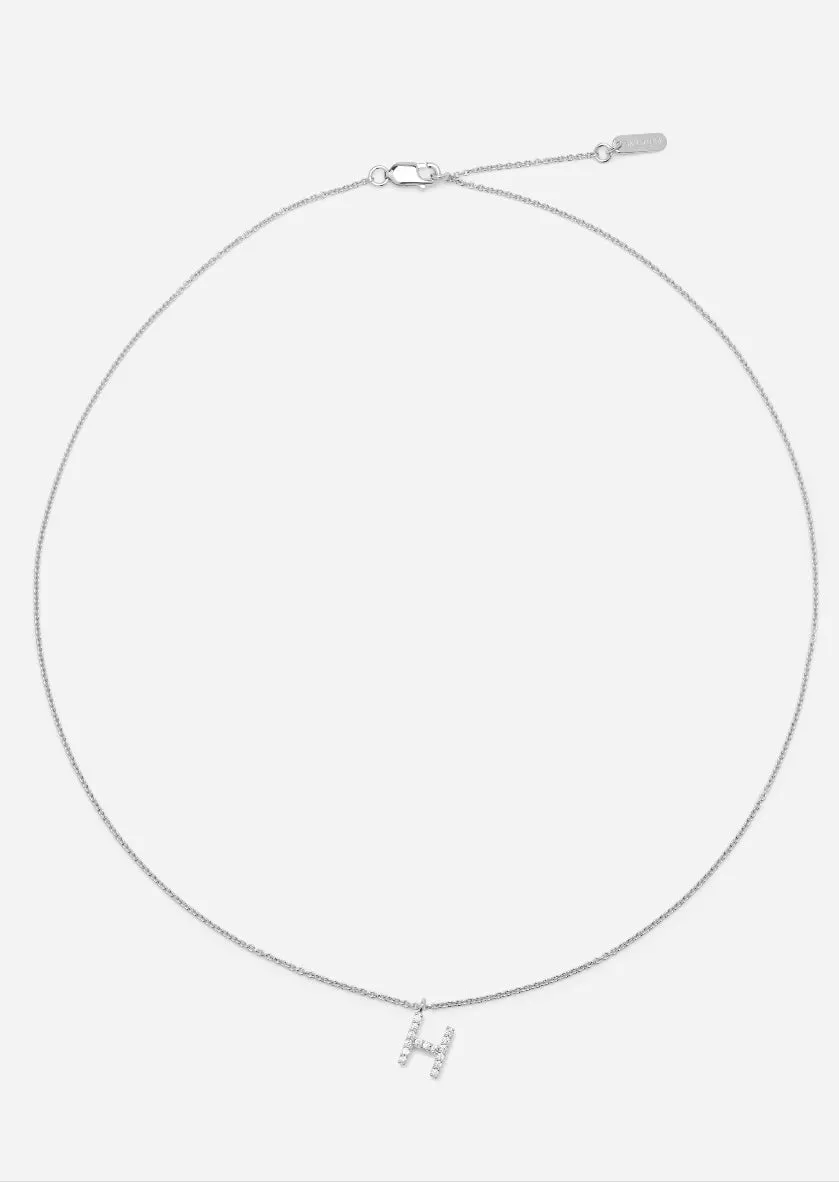 Pavé Letter - Sterling Silver - H sold by Skultuna product image thumbnail 2