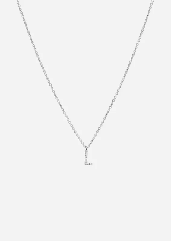 Pavé Letter - Sterling Silver - L made by Skultuna