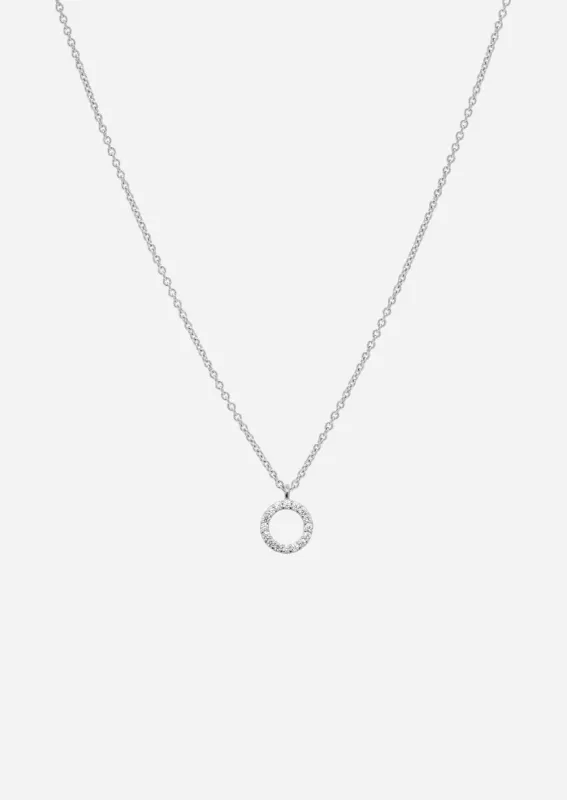 Pavé Letter - Sterling Silver - O made by Skultuna