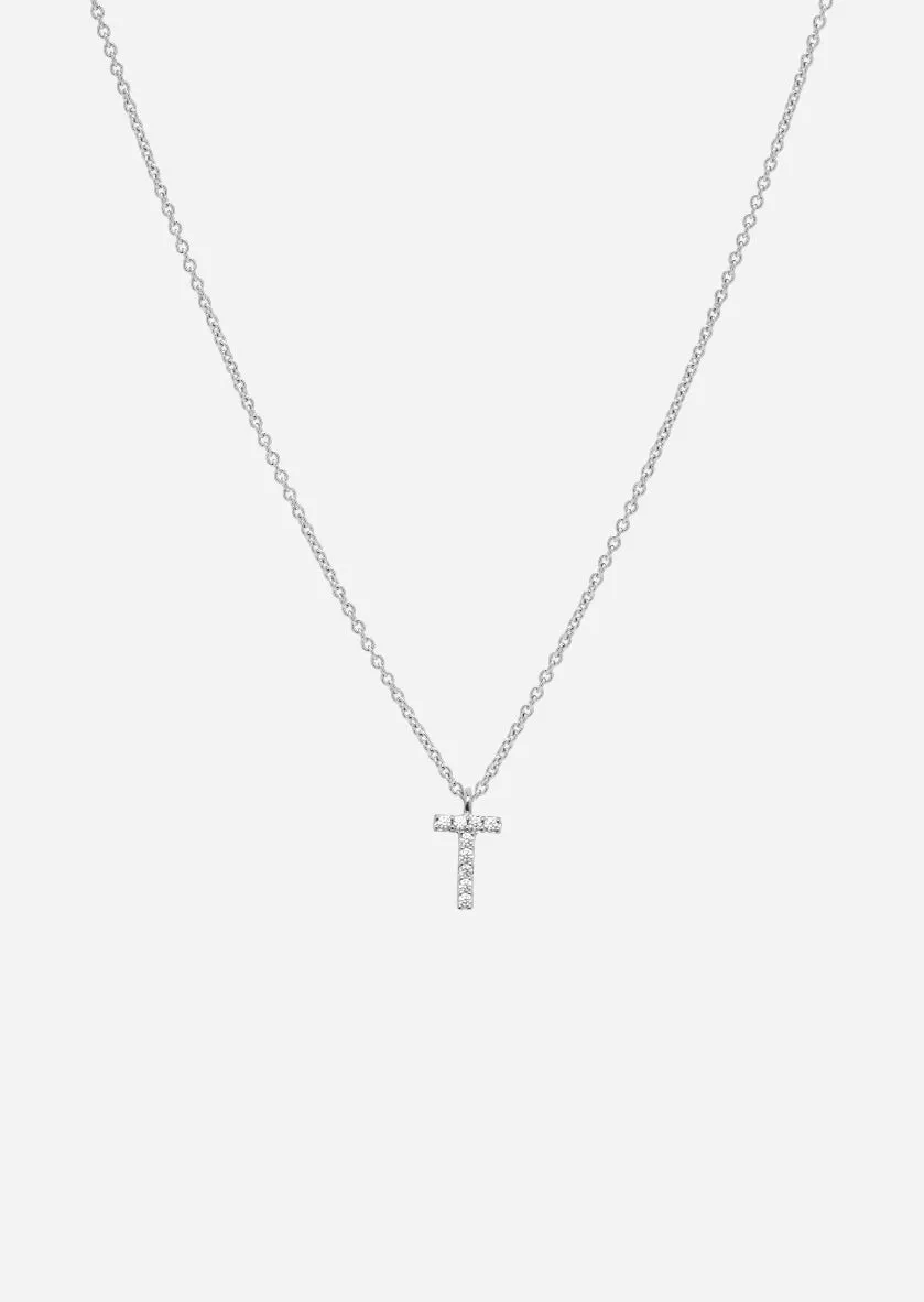 Pavé Letter - Sterling Silver - T sold by Skultuna