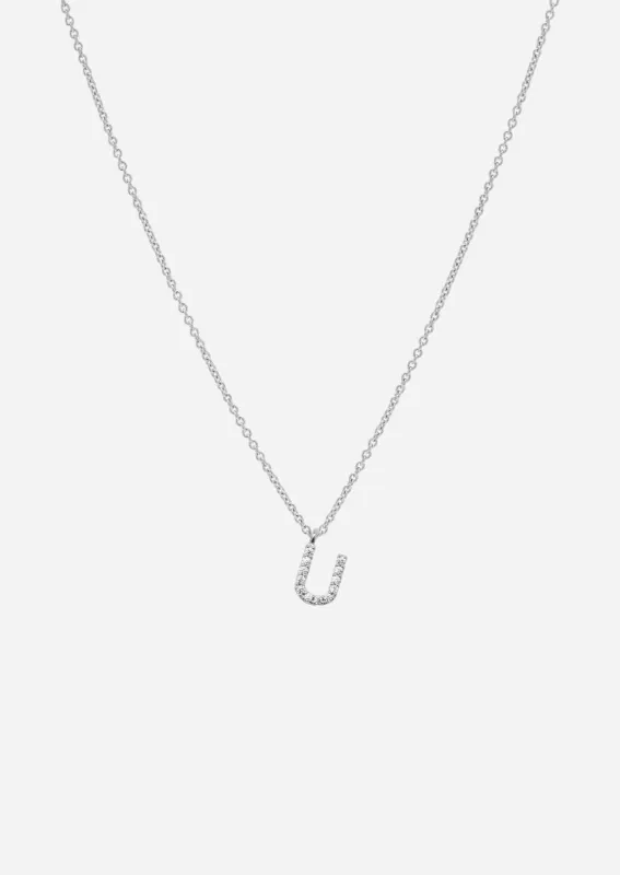 Pavé Letter - Sterling Silver - U made by Skultuna