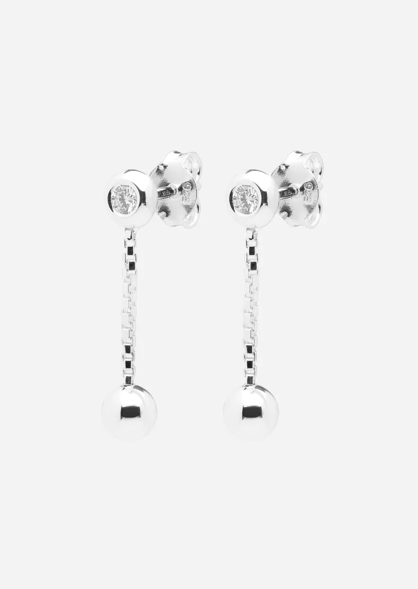 Météorite Diamond Earrings - Sterling Silver sold by Skultuna