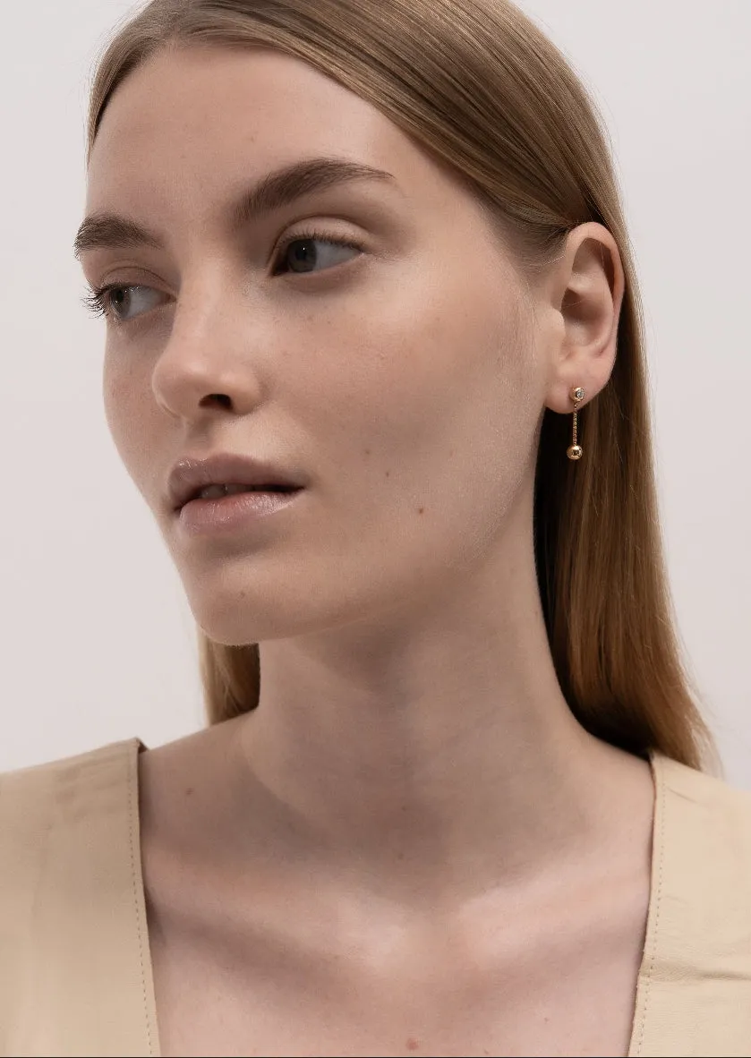 Météorite Diamond Earrings - Gold Vermeil sold by Skultuna product image thumbnail 2