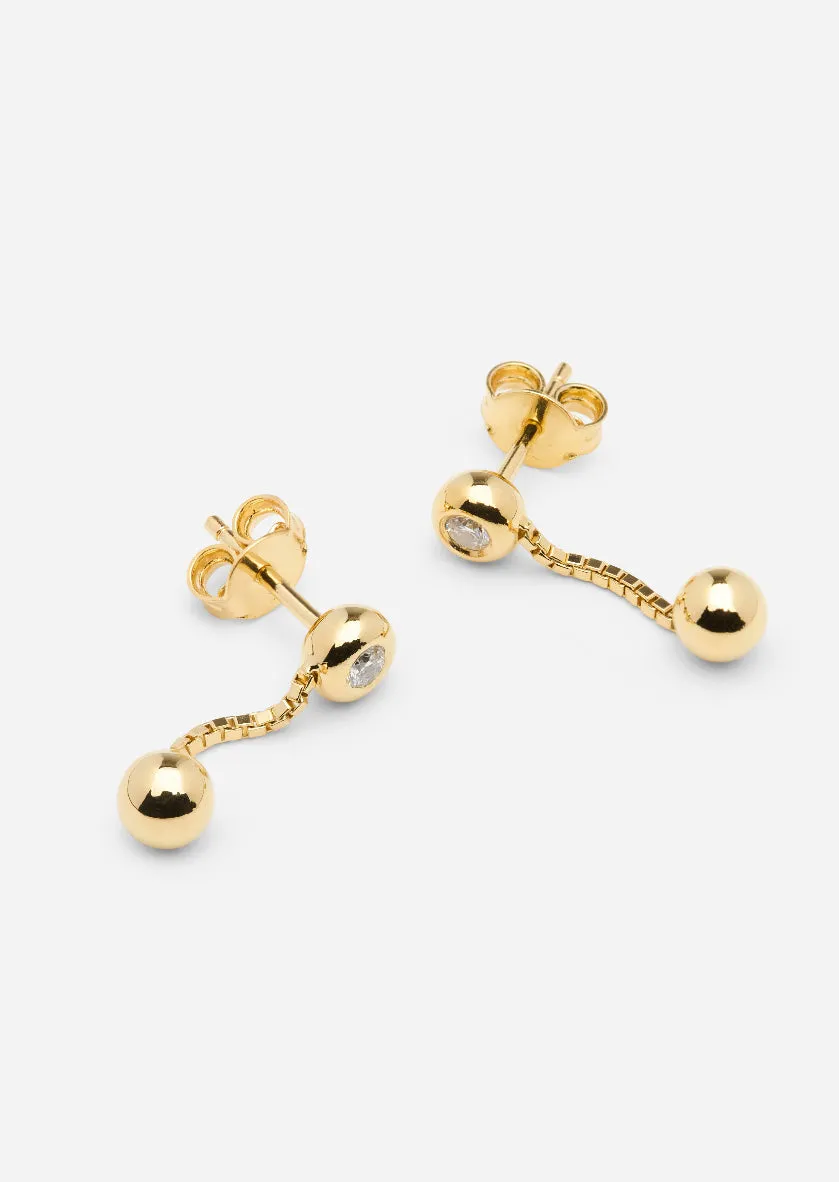 Météorite Diamond Earrings - Gold Vermeil sold by Skultuna product image thumbnail 3