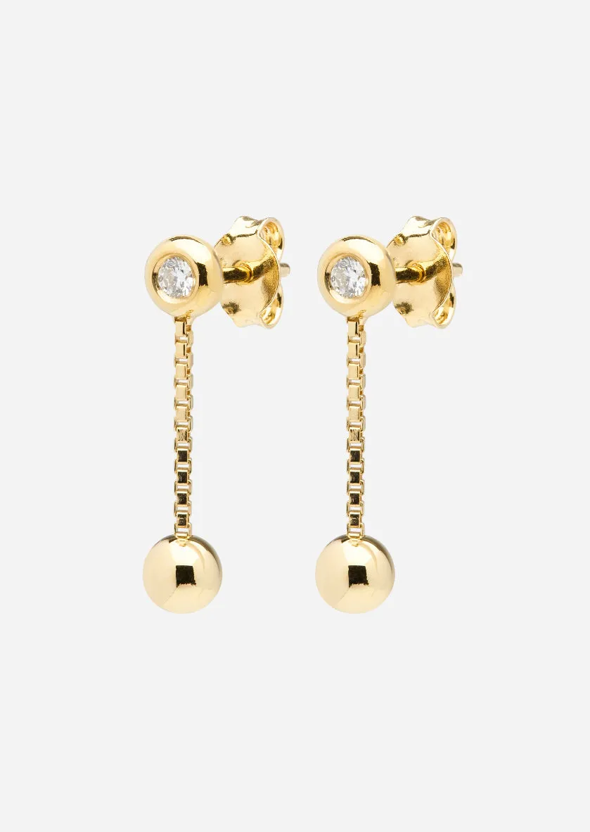 Météorite Diamond Earrings - Gold Vermeil sold by Skultuna