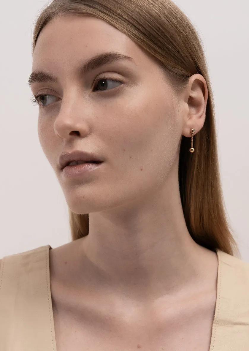 Météorite Diamond Earrings - Gold Vermeil sold by Skultuna product image thumbnail 5