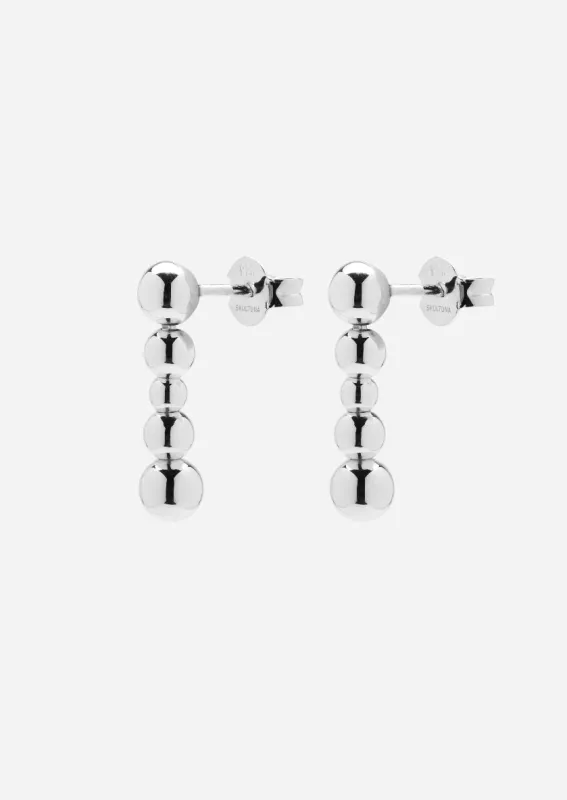 Météorite Continuum Earrings - Sterling Silver made by Skultuna