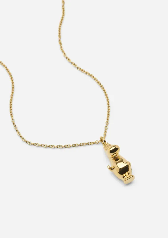 Moomin x Skultuna -  Gold Plated - Mumintrollet Necklace sold by Skultuna