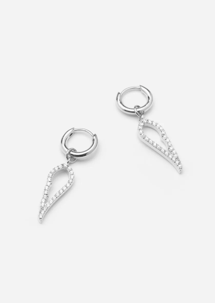 Pavé Symbol - Angel Wings Earrings – Sterling Silver sold by Skultuna product image thumbnail 3