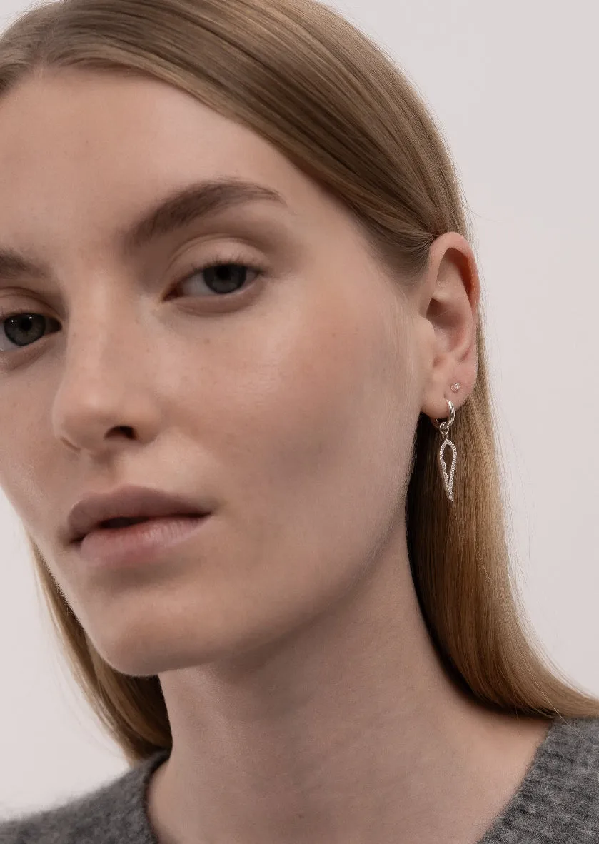 Pavé Symbol - Angel Wings Earrings – Sterling Silver sold by Skultuna product image thumbnail 2