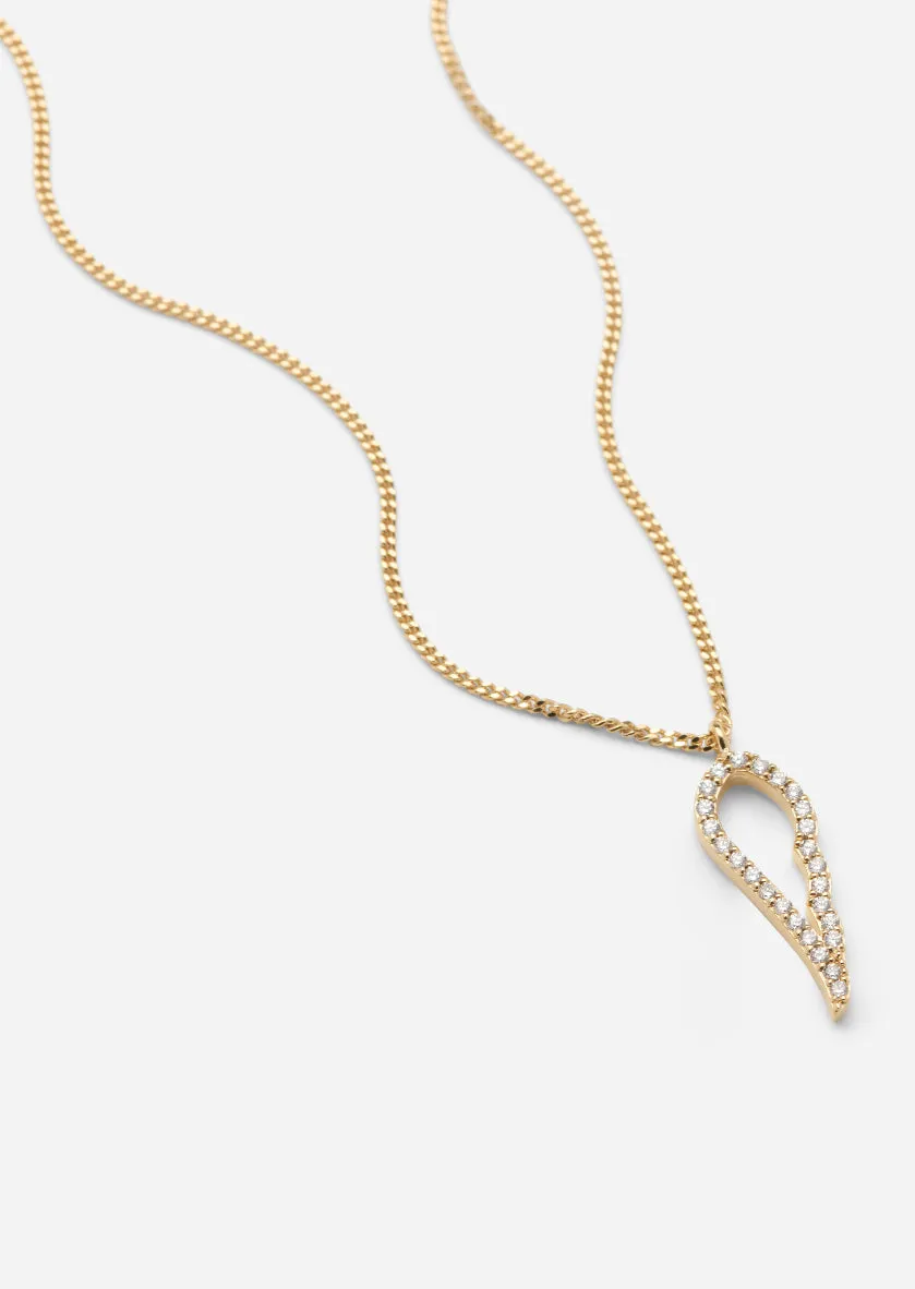 Pavé Symbol - Angel Wings Necklace - Gold Vermeil sold by Skultuna product image thumbnail 4