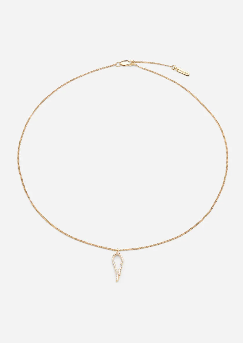 Pavé Symbol - Angel Wings Necklace - Gold Vermeil sold by Skultuna product image thumbnail 3