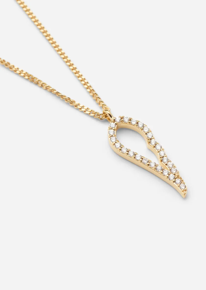 Pavé Symbol - Angel Wings Necklace - Gold Vermeil sold by Skultuna product image thumbnail 2