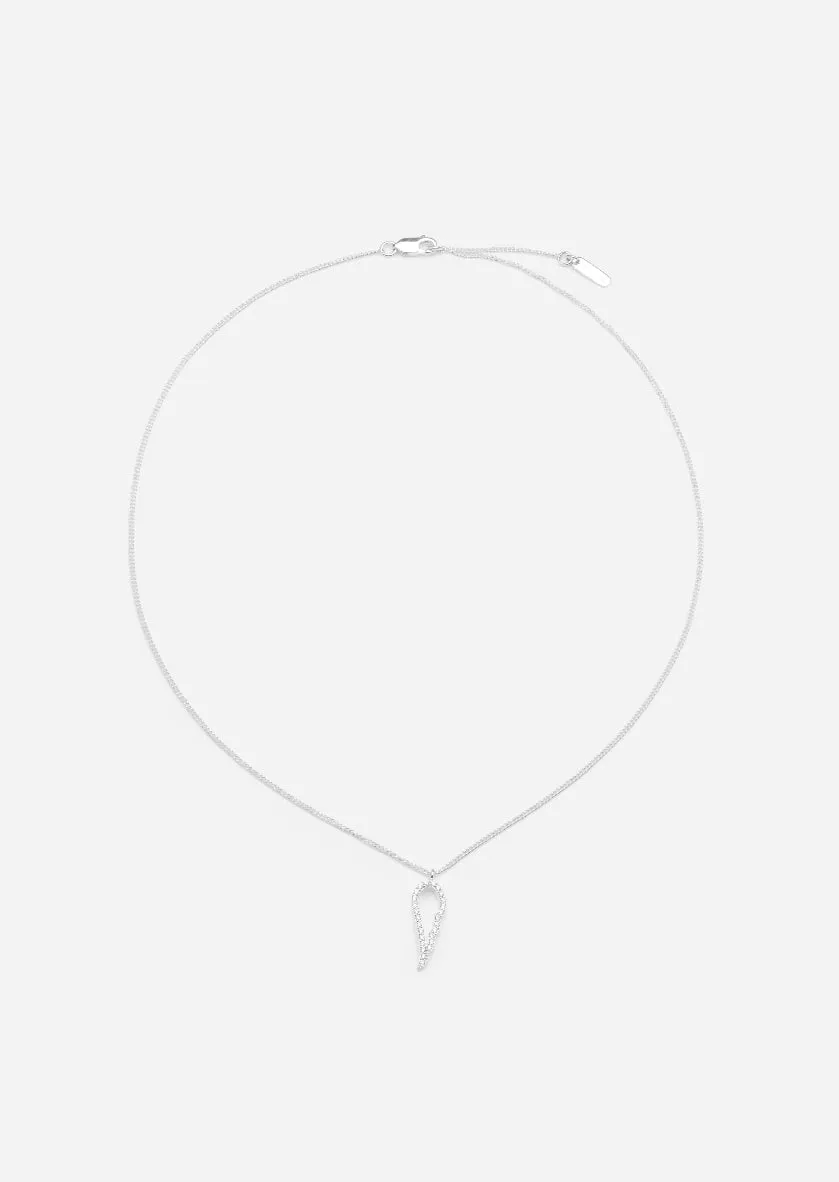 Pavé Symbol - Angel Wings Necklace – Sterling Silver sold by Skultuna product image thumbnail 5