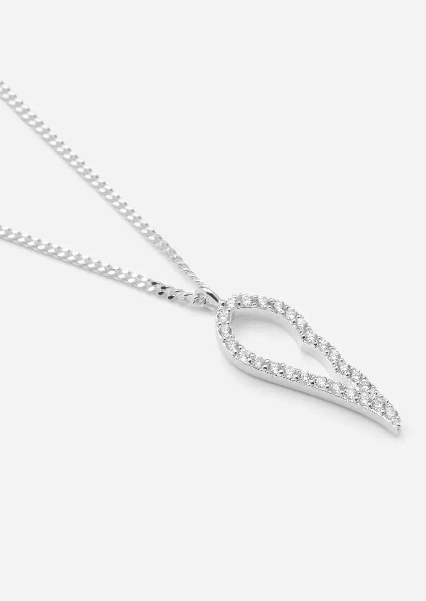 Pavé Symbol - Angel Wings Necklace – Sterling Silver sold by Skultuna product image thumbnail 4