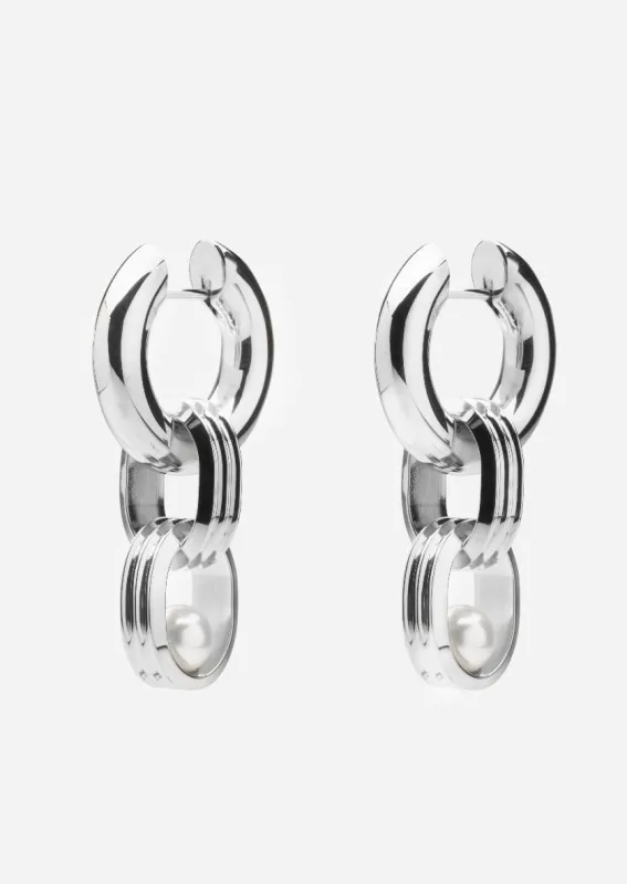 Hoop Earrings - Déco - Silver Plated sold by Skultuna