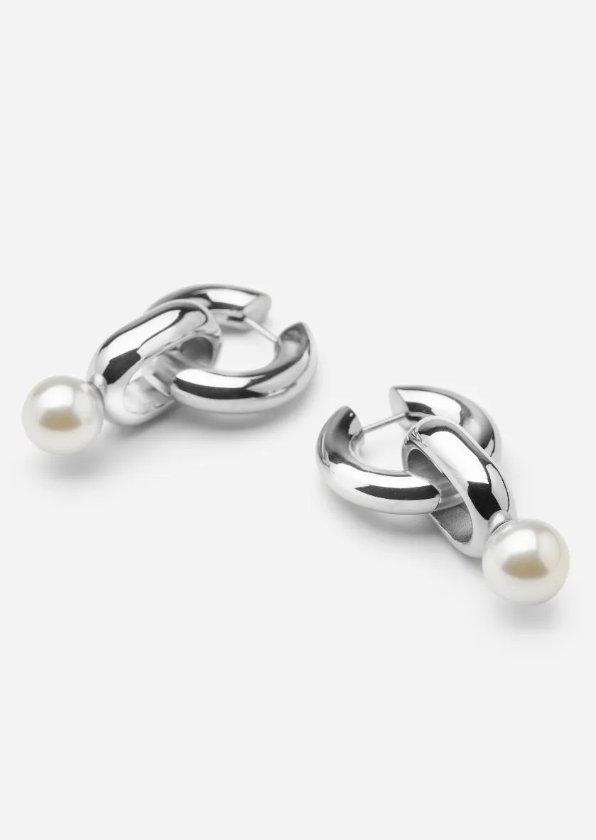 Hoop Earrings - Perle - Silver Plated sold by Skultuna product image thumbnail 2