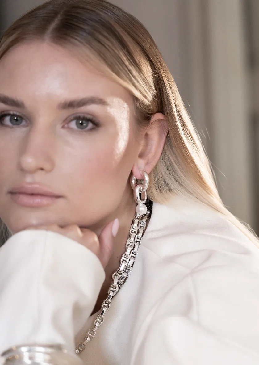 Hoop Earrings - Perle - Silver Plated sold by Skultuna product image thumbnail 5
