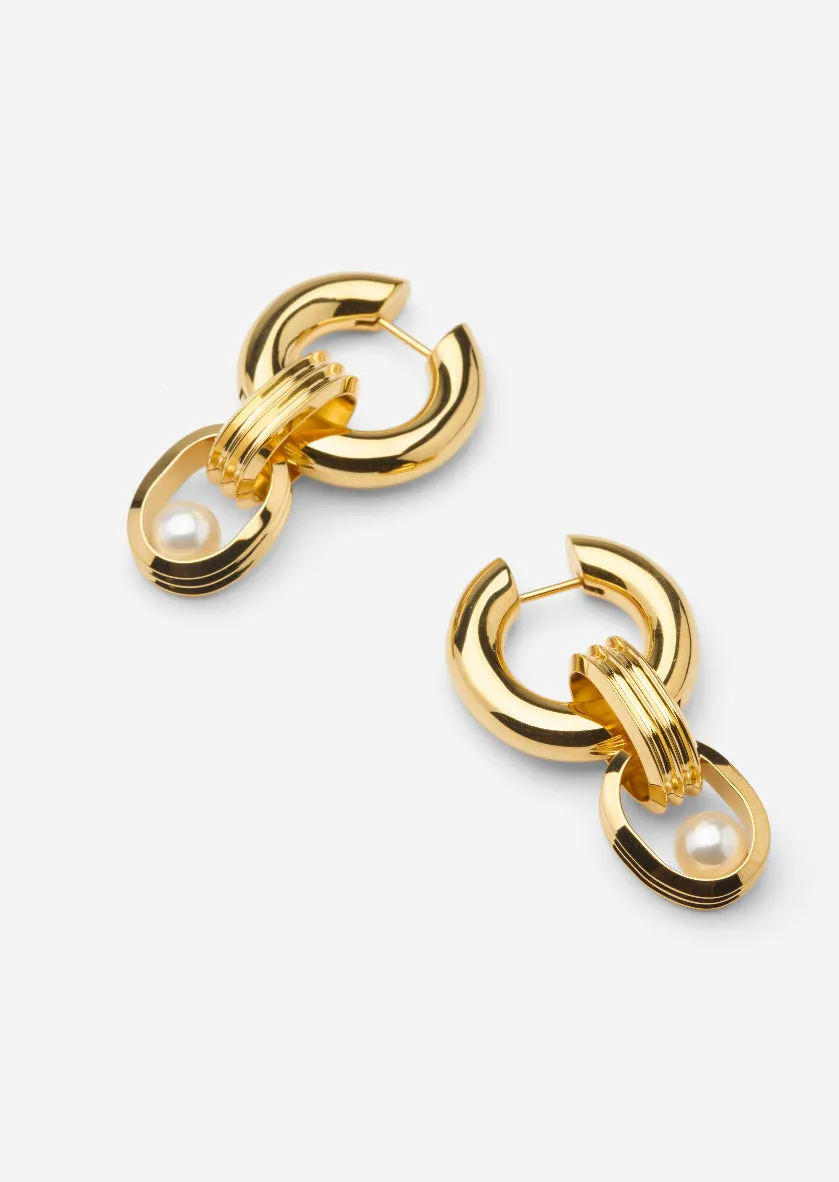 Hoop Earrings - Déco - Gold Plated sold by Skultuna product image thumbnail 3