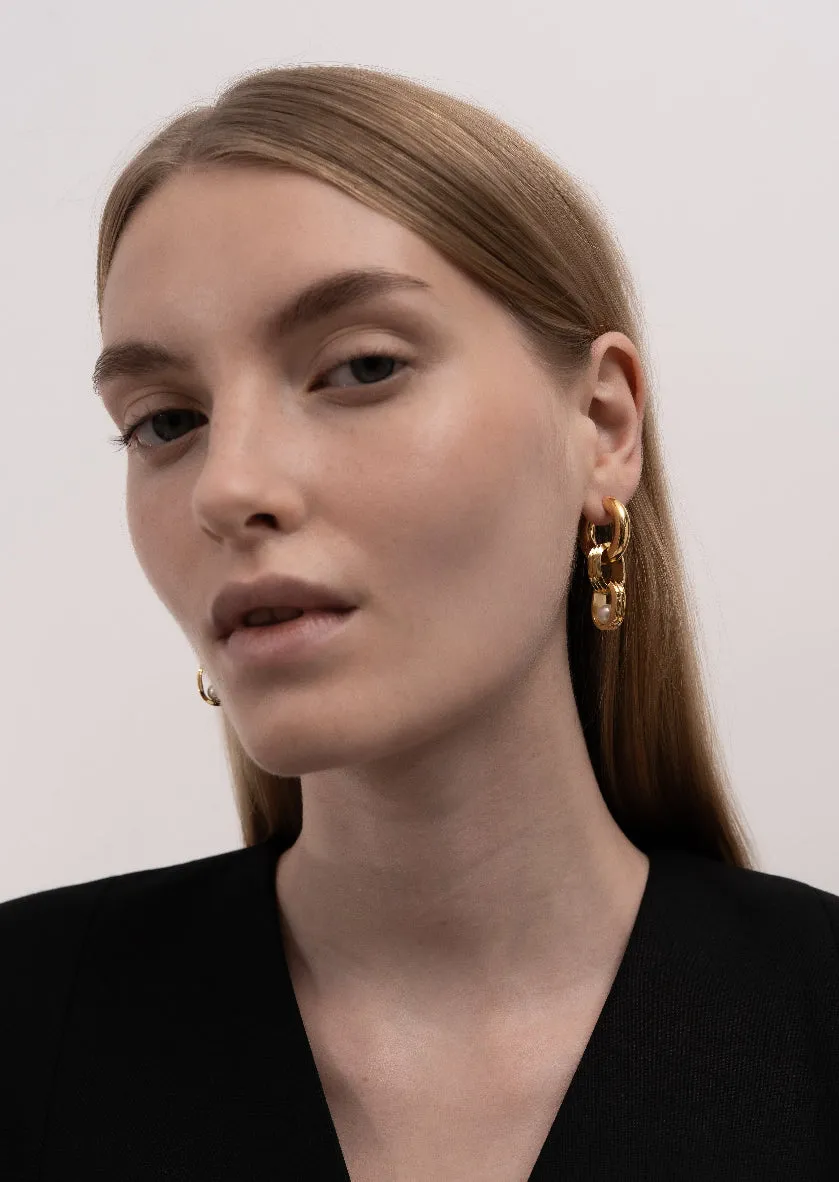 Hoop Earrings - Déco - Gold Plated sold by Skultuna product image thumbnail 2