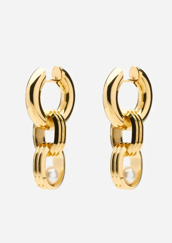 Hoop Earrings - Déco - Gold Plated sold by Skultuna