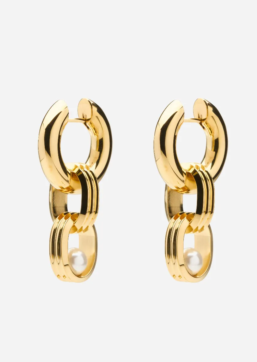 Hoop Earrings - Déco - Gold Plated sold by Skultuna
