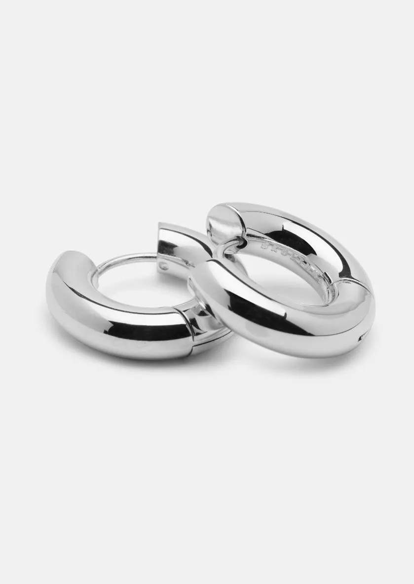Hoop Earrings - Silver Plated - Large sold by Skultuna product image thumbnail 3