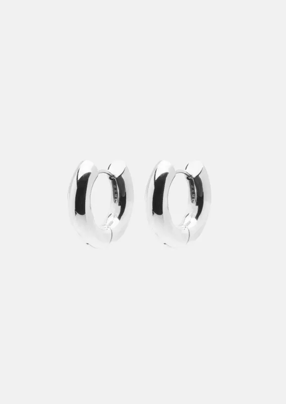 Hoop Earrings - Silver Plated - Large sold by Skultuna