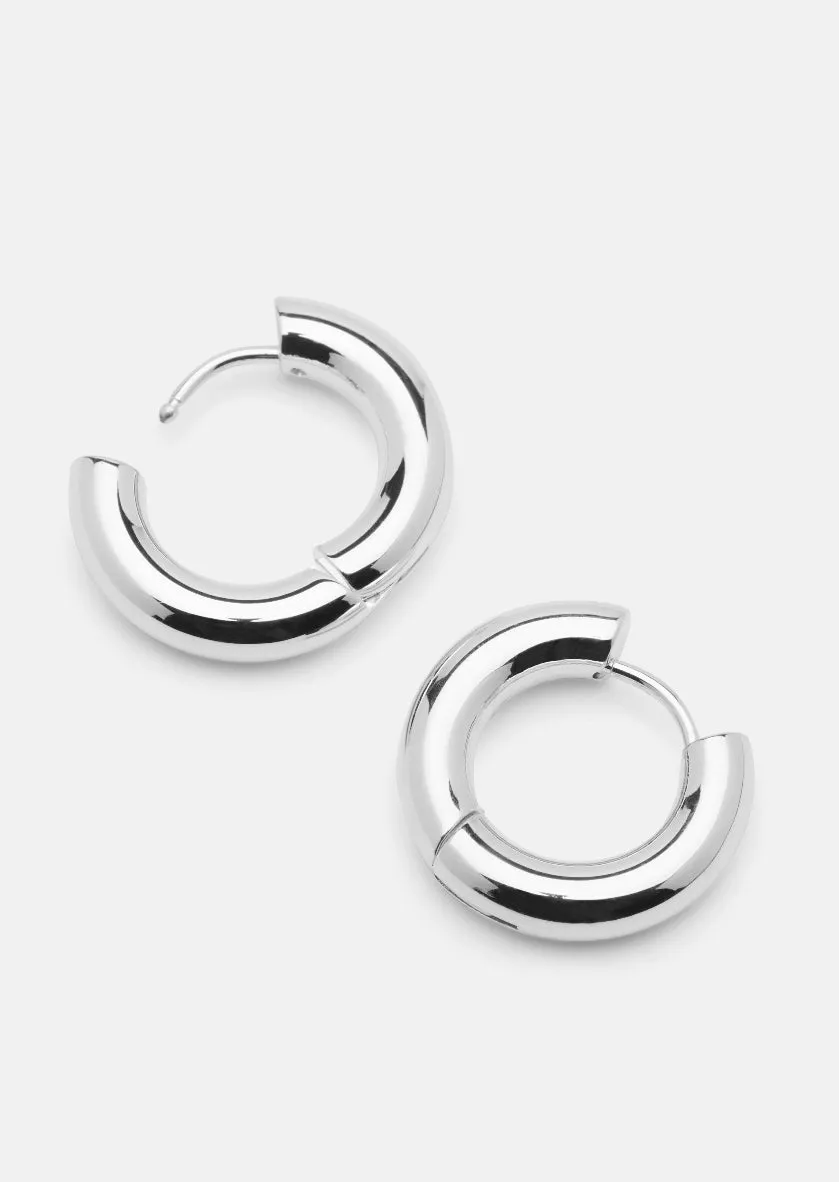 Hoop Earrings - Silver Plated - Medium sold by Skultuna product image thumbnail 3