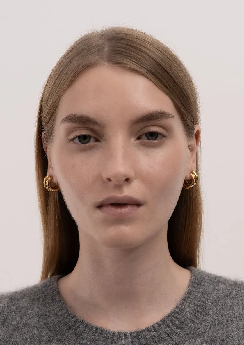 Hoop Earrings - Gold Plated - Large sold by Skultuna product image thumbnail 2