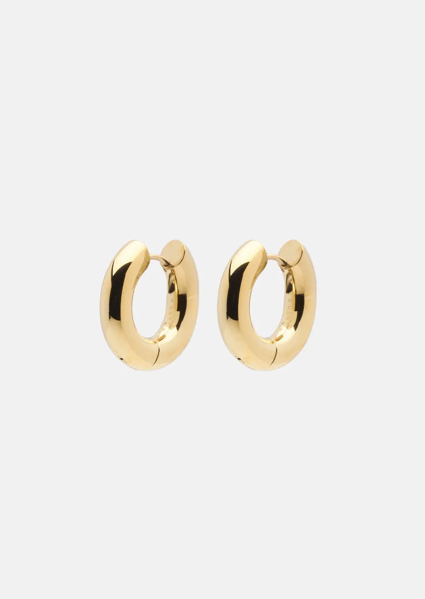 Hoop Earrings - Gold Plated - Large sold by Skultuna