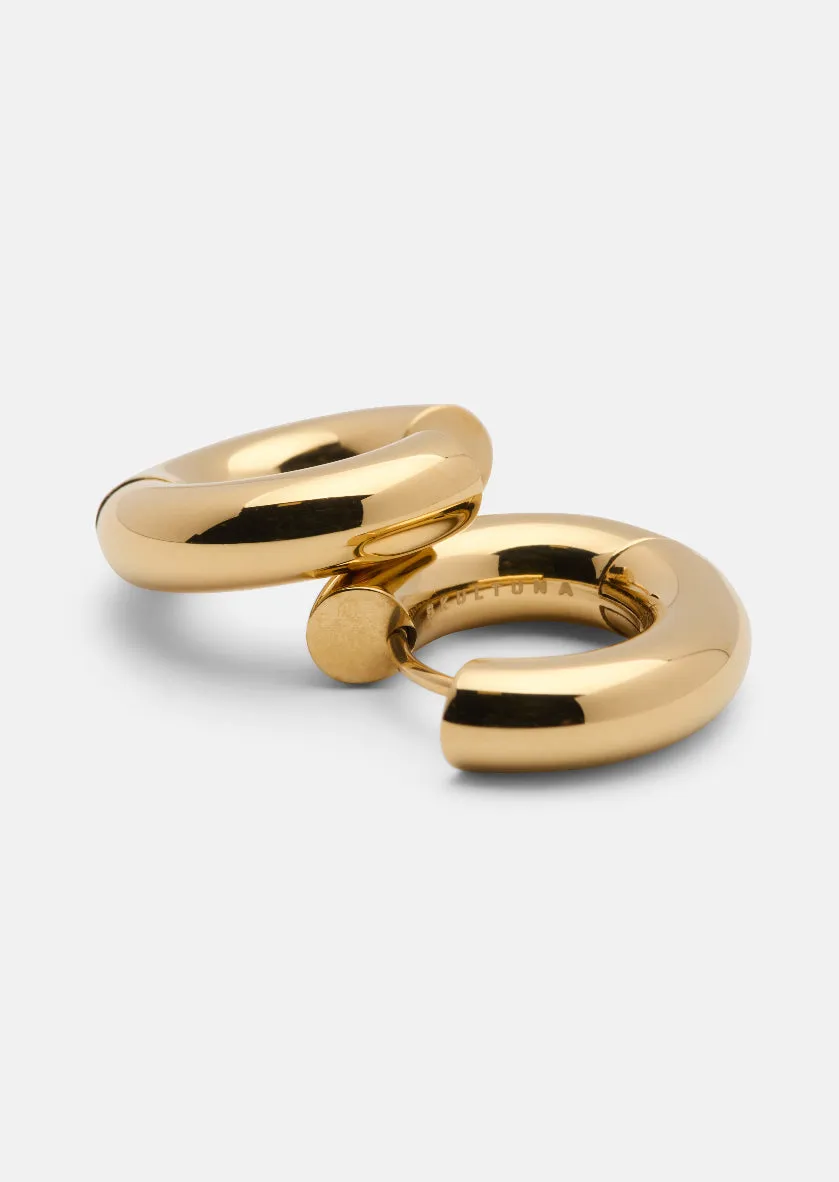 Hoop Earrings - Gold Plated - Large sold by Skultuna product image thumbnail 3
