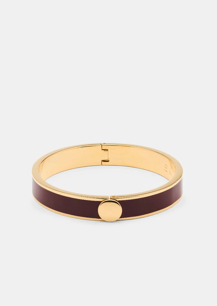 Enamel Bangle - Burgundy sold by Skultuna