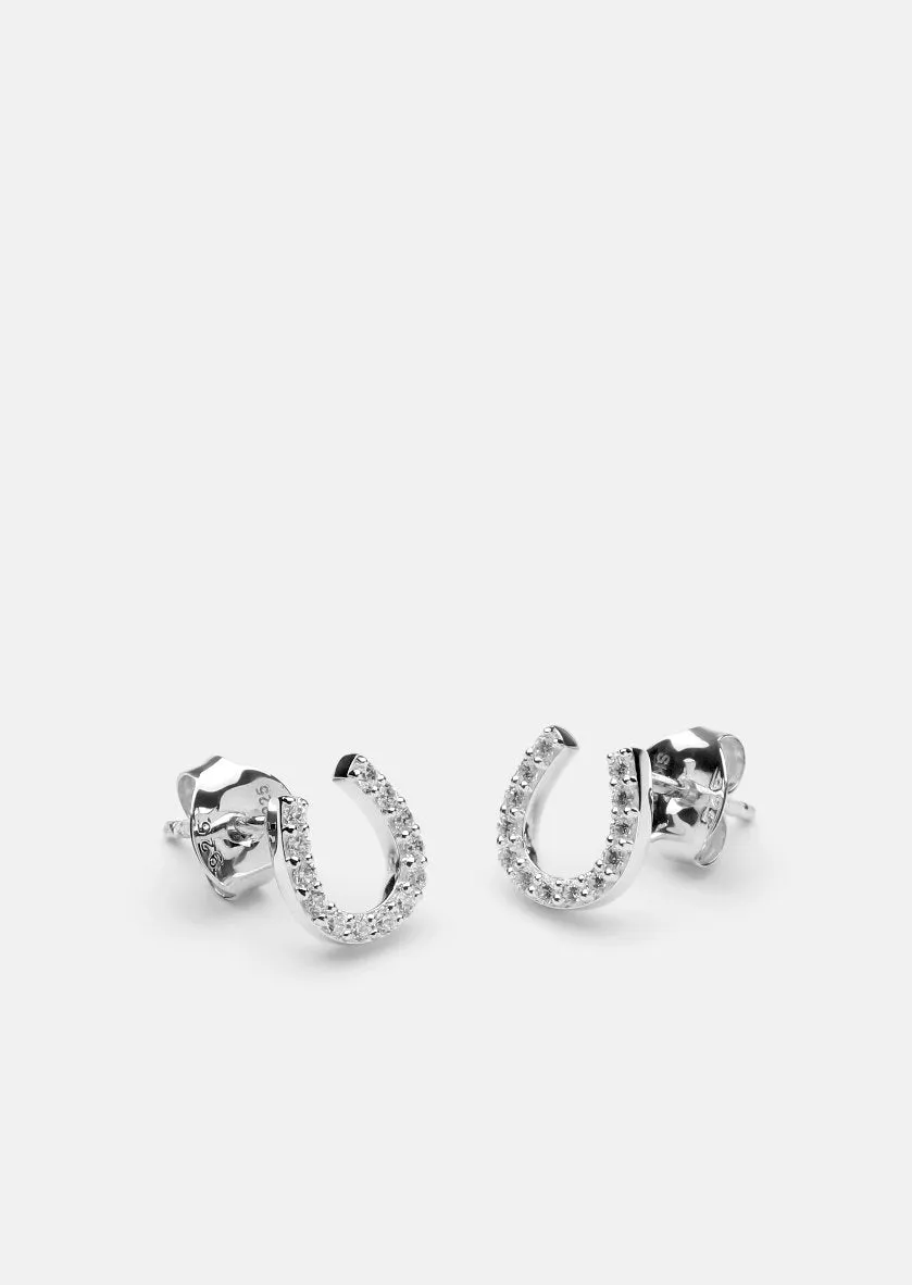 Pavé Symbol - Horse Shoe Earrings - Sterling Silver sold by Skultuna product image thumbnail 2