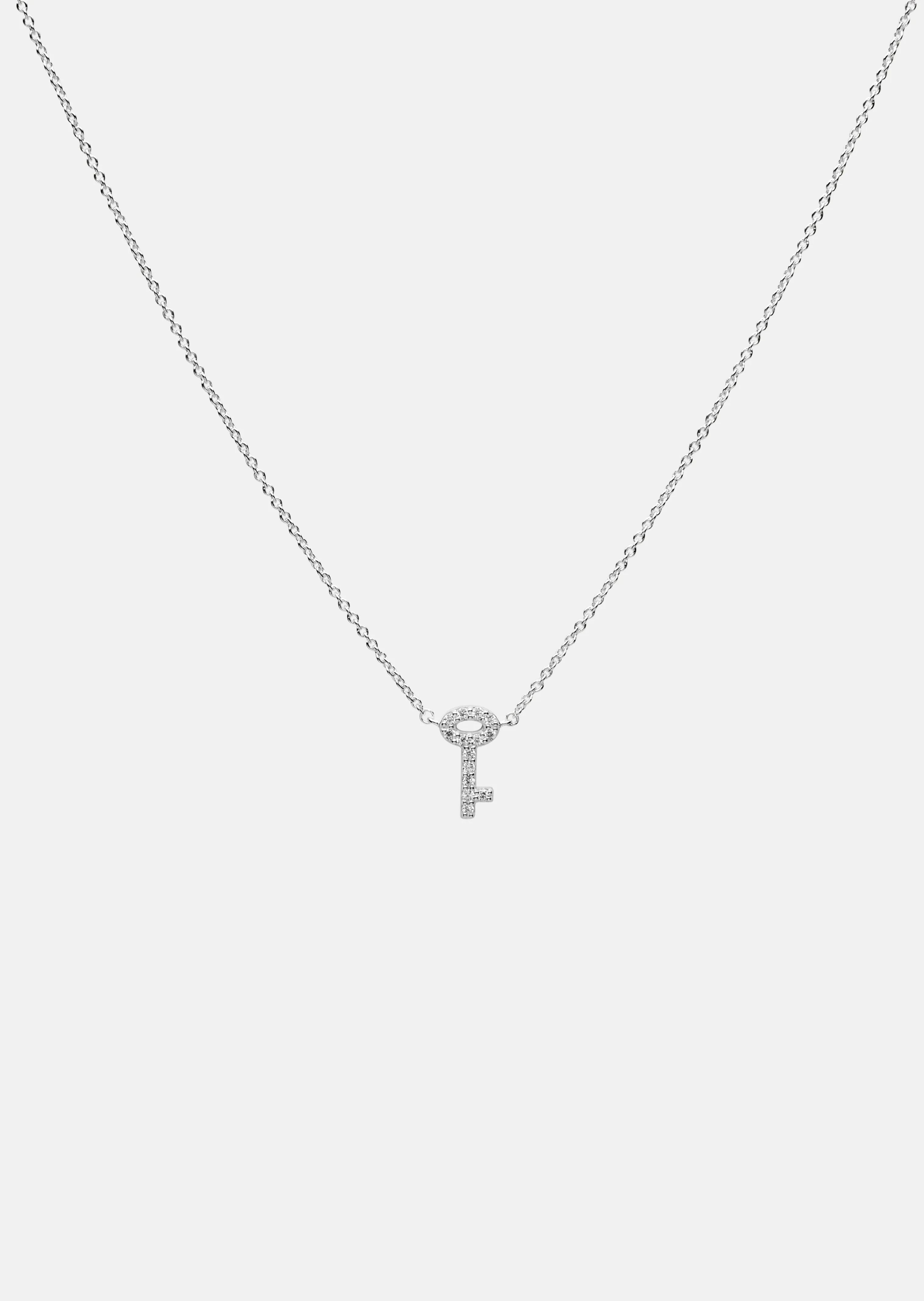 Pavé Symbol - Key Necklace - Sterling Silver sold by Skultuna product image thumbnail 2
