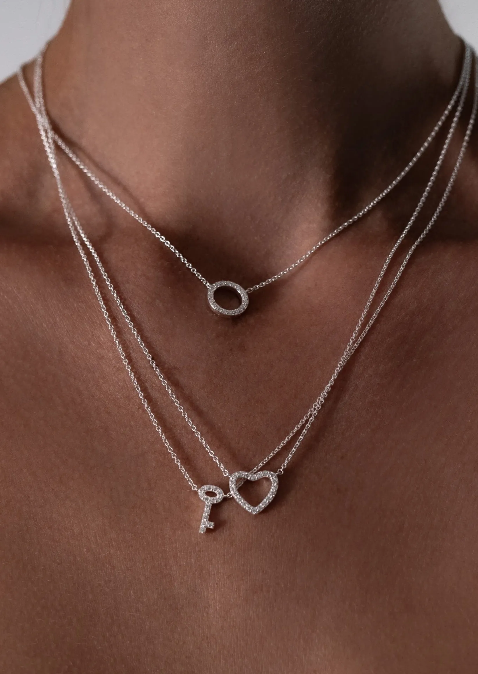 Pavé Symbol - Key Necklace - Sterling Silver sold by Skultuna product image thumbnail 5