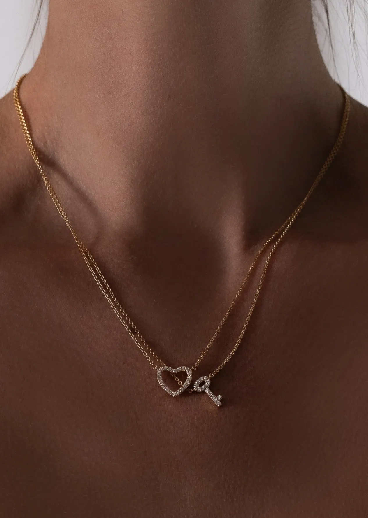 Pavé Symbol - Key Necklace - Gold Vermeil sold by Skultuna product image thumbnail 4