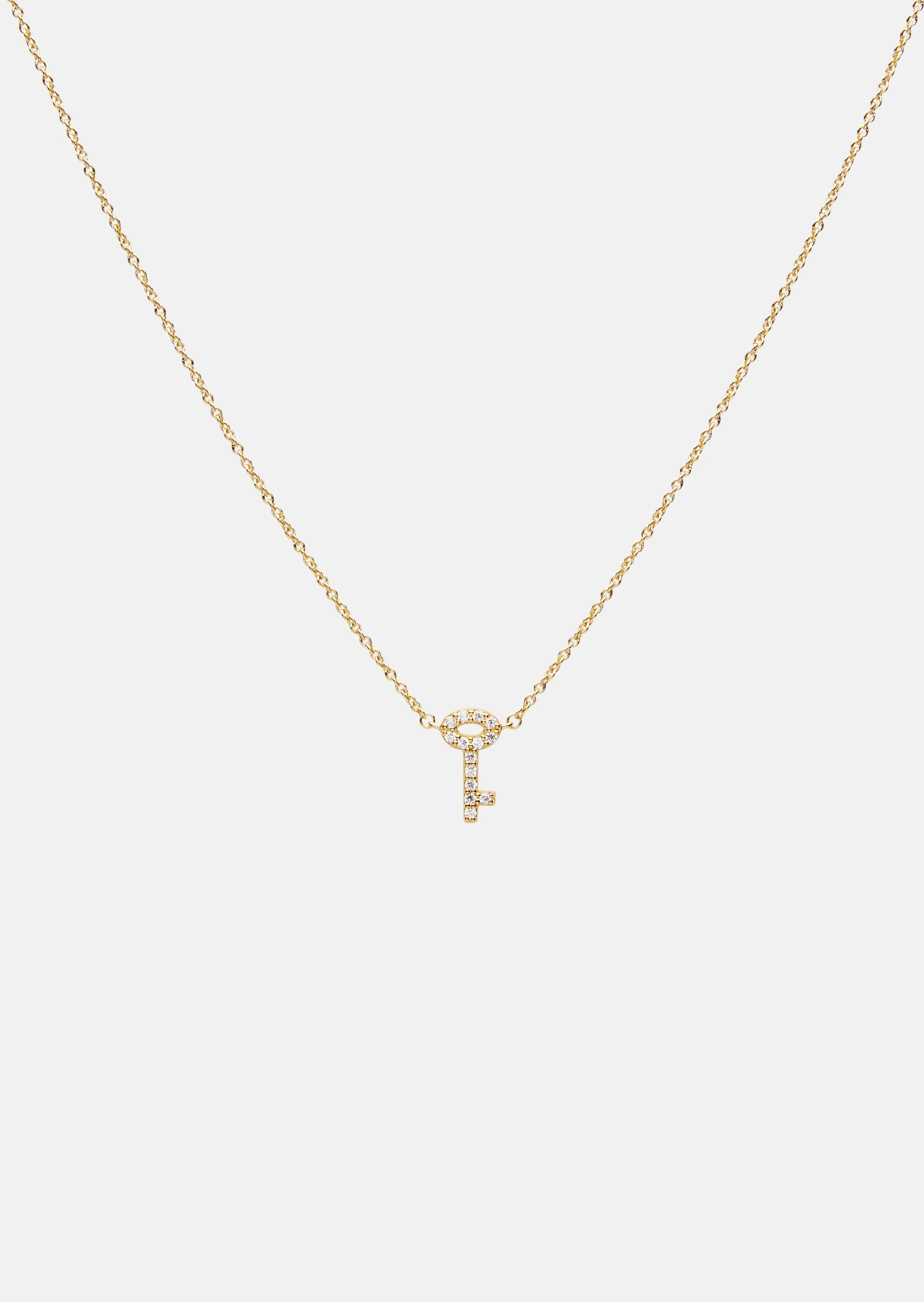 Pavé Symbol - Key Necklace - Gold Vermeil sold by Skultuna product image thumbnail 2