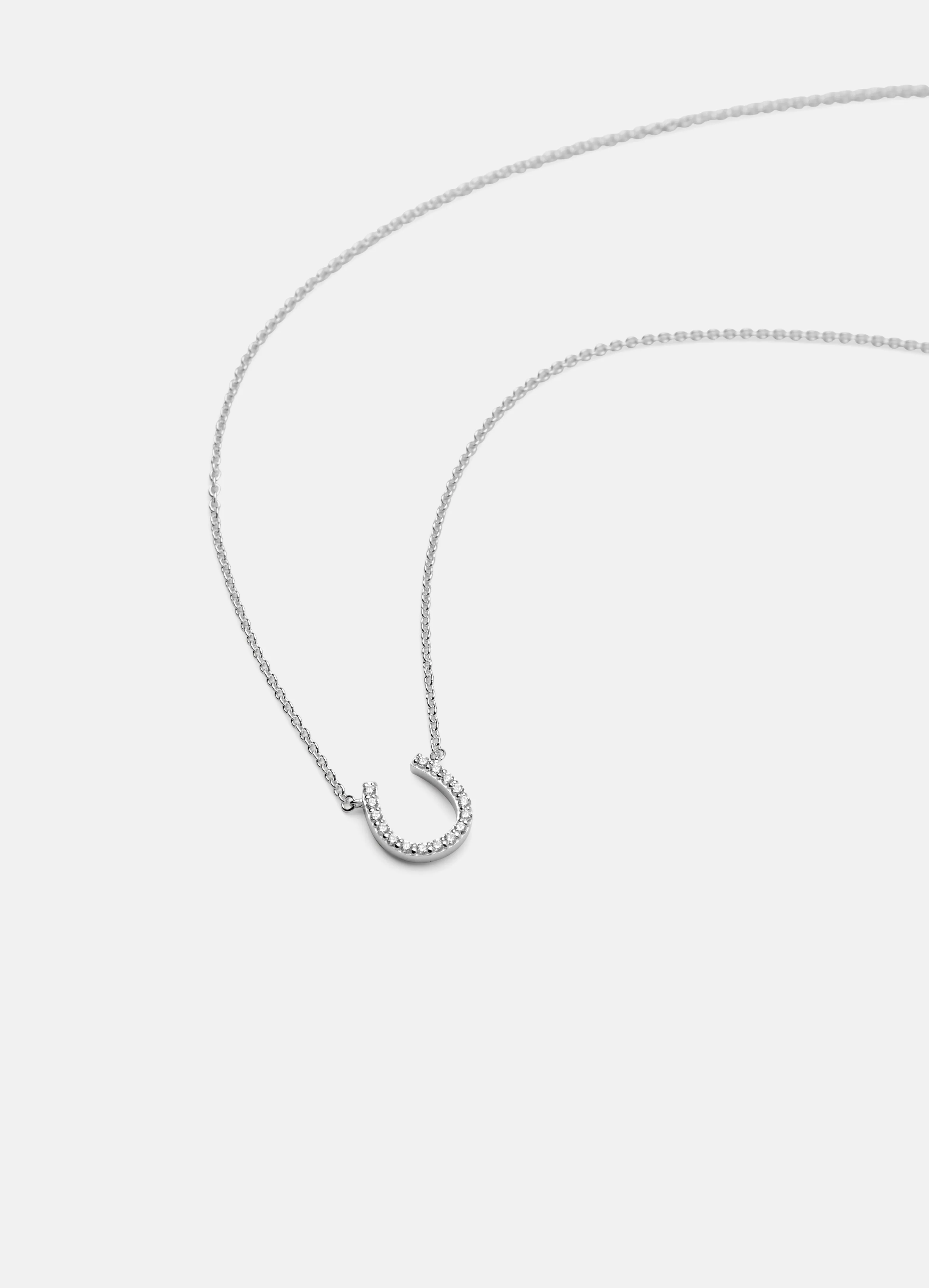 Pavé Symbol - Horse Shoe Necklace - Sterling Silver sold by Skultuna product image thumbnail 2