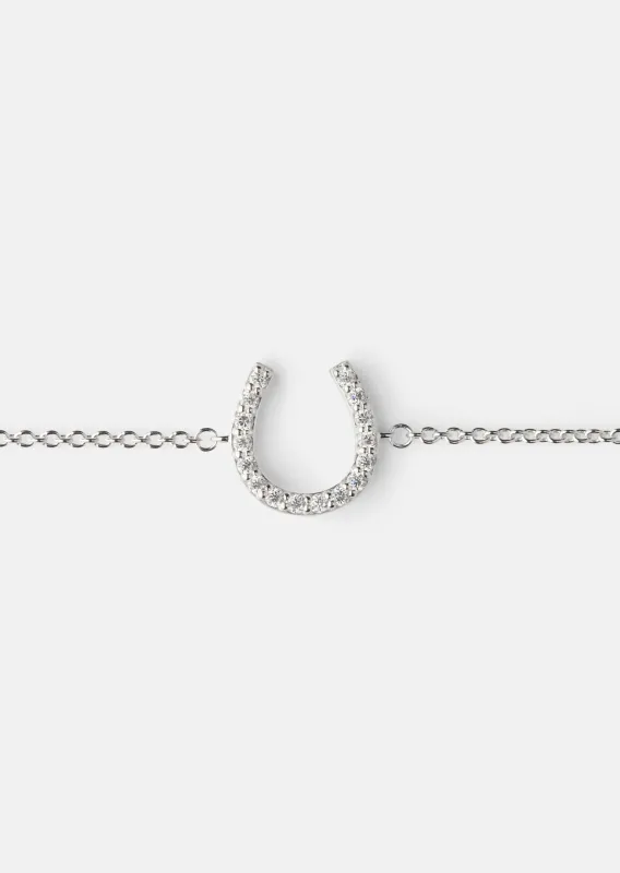 Pavé Symbol - Horse Shoe Bracelet - Sterling Silver made by Skultuna