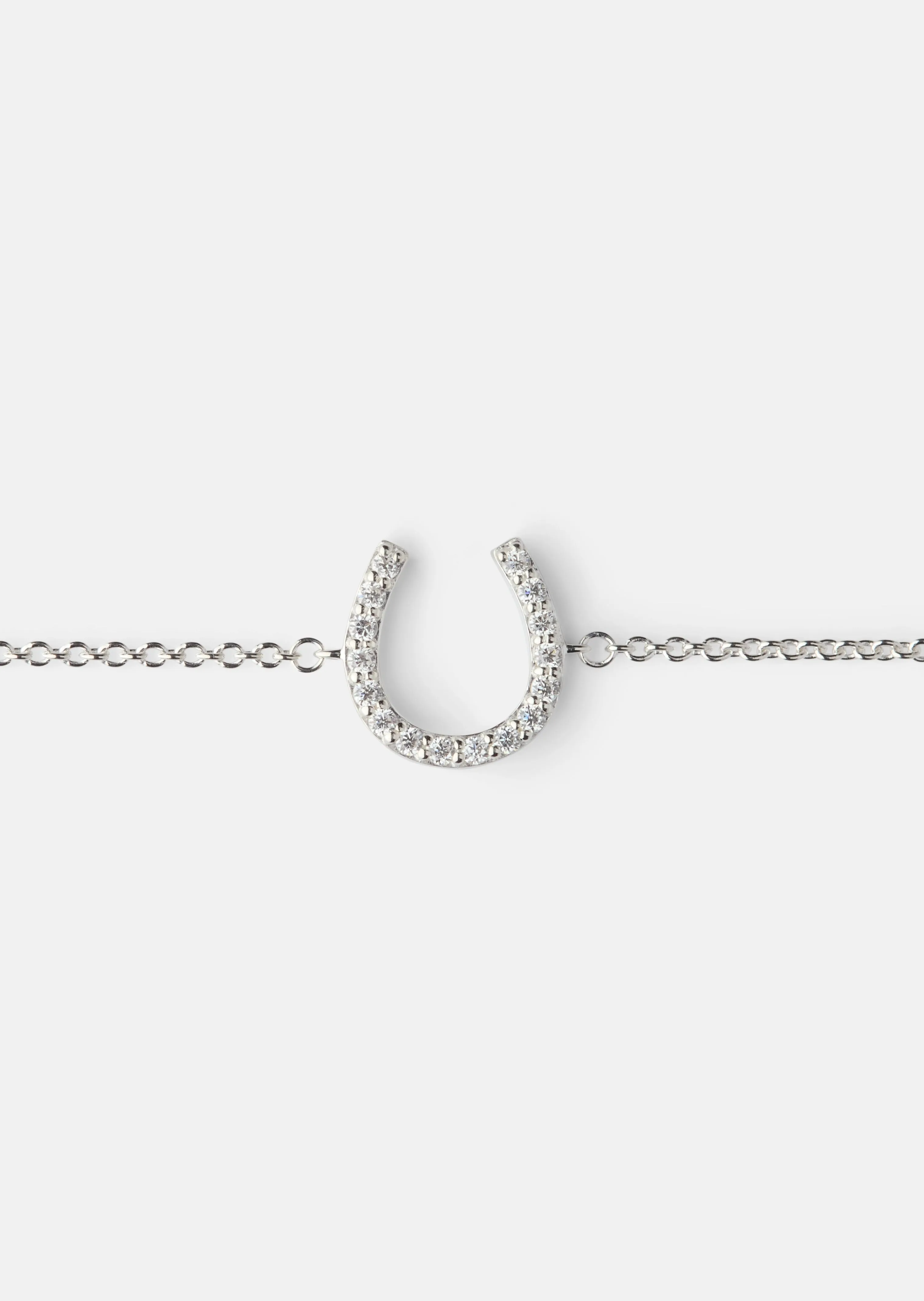Pavé Symbol - Horse Shoe Bracelet - Sterling Silver sold by Skultuna