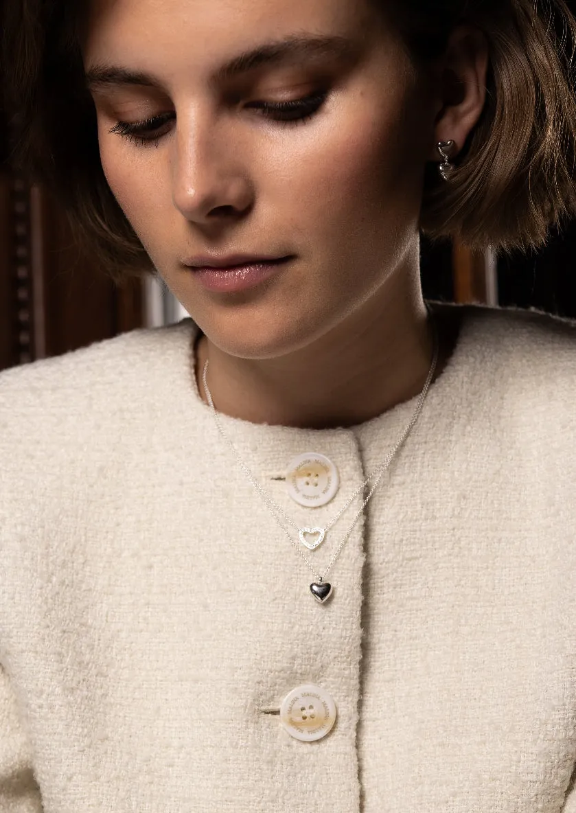 Pavé Symbol- Heart Necklace - Sterling Silver sold by Skultuna product image thumbnail 5