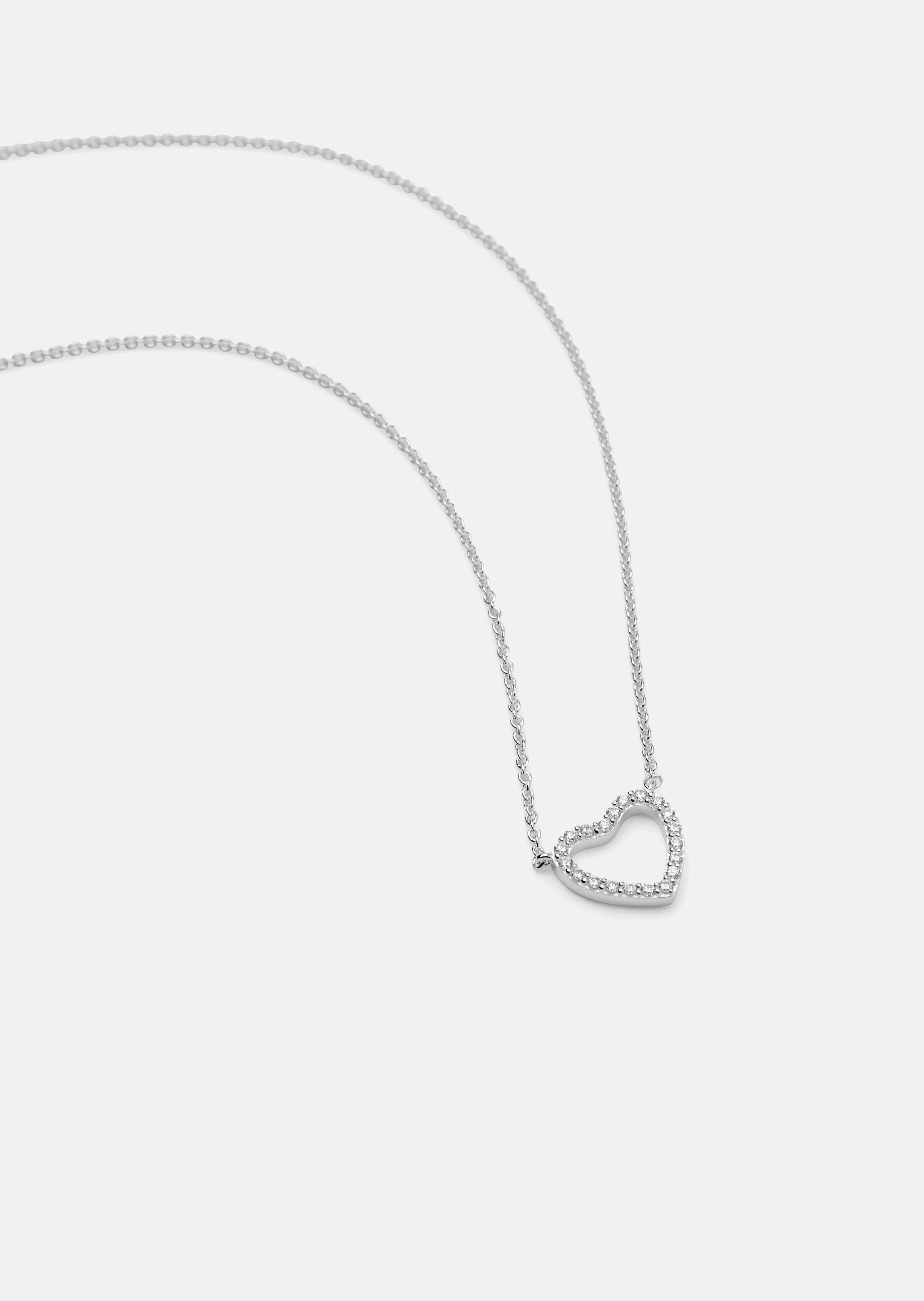 Pavé Symbol- Heart Necklace - Sterling Silver sold by Skultuna product image thumbnail 2
