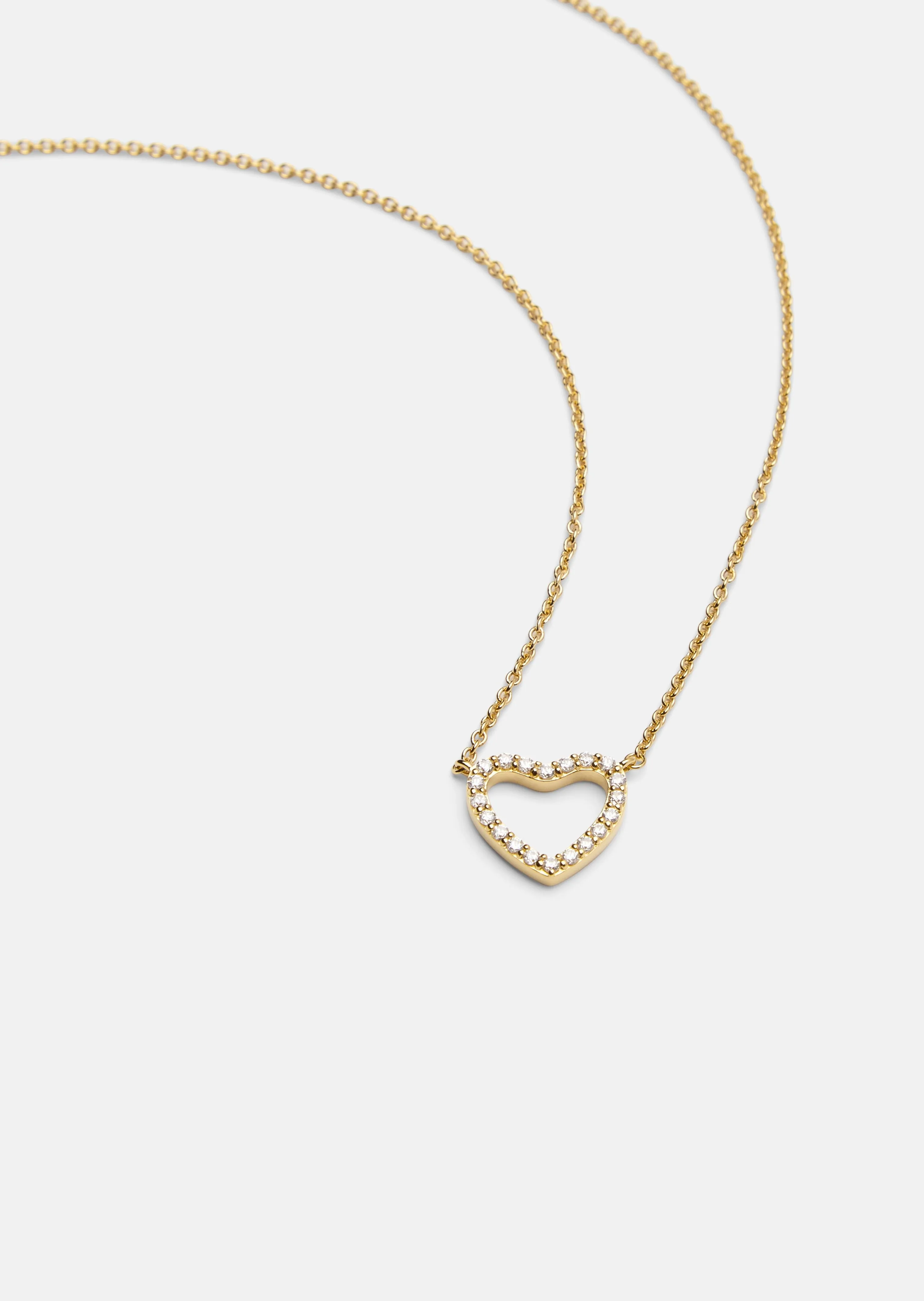 Pavé Symbol - Heart Necklace - Gold Vermeil sold by Skultuna product image thumbnail 2