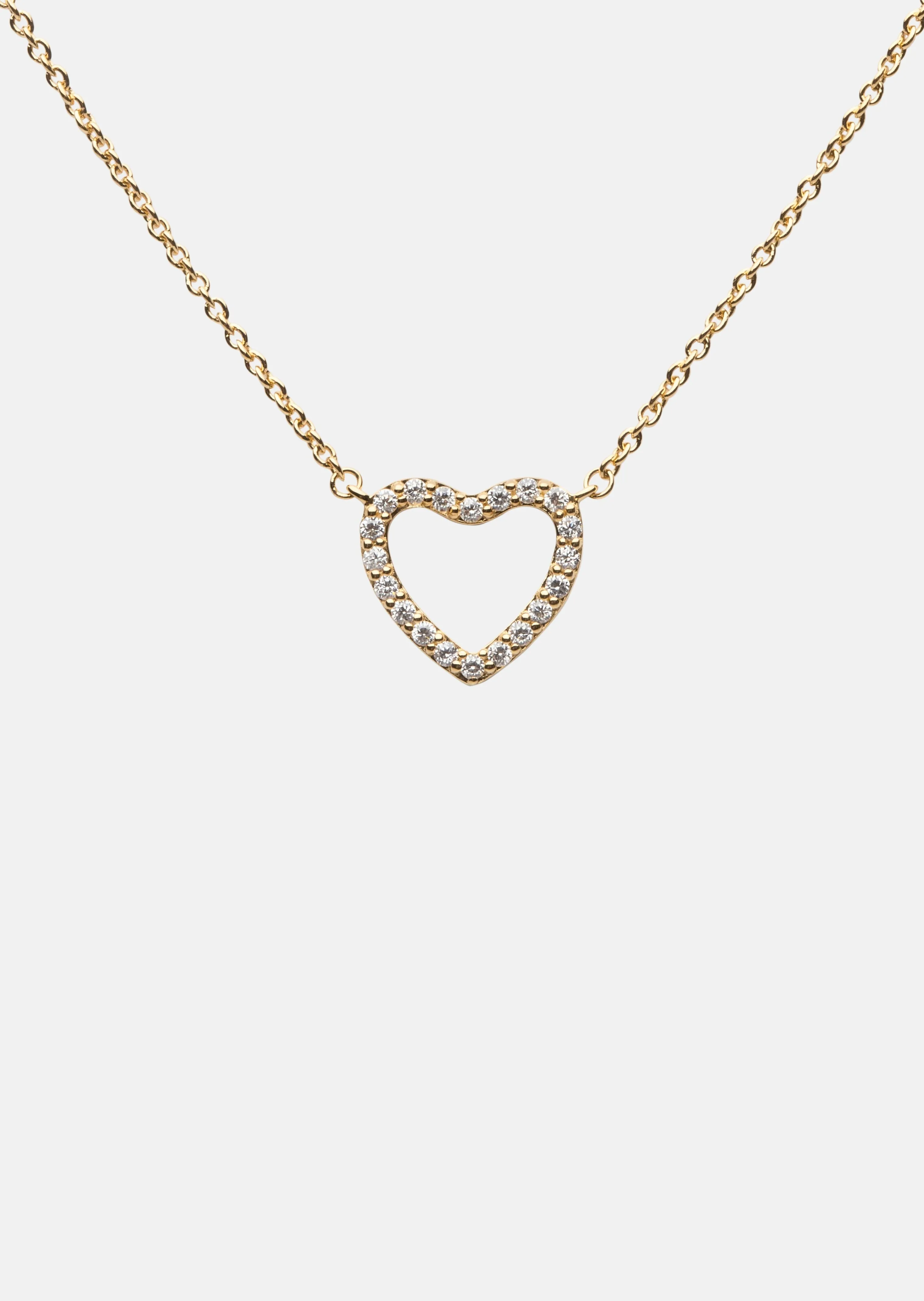 Pavé Symbol - Heart Necklace - Gold Vermeil sold by Skultuna