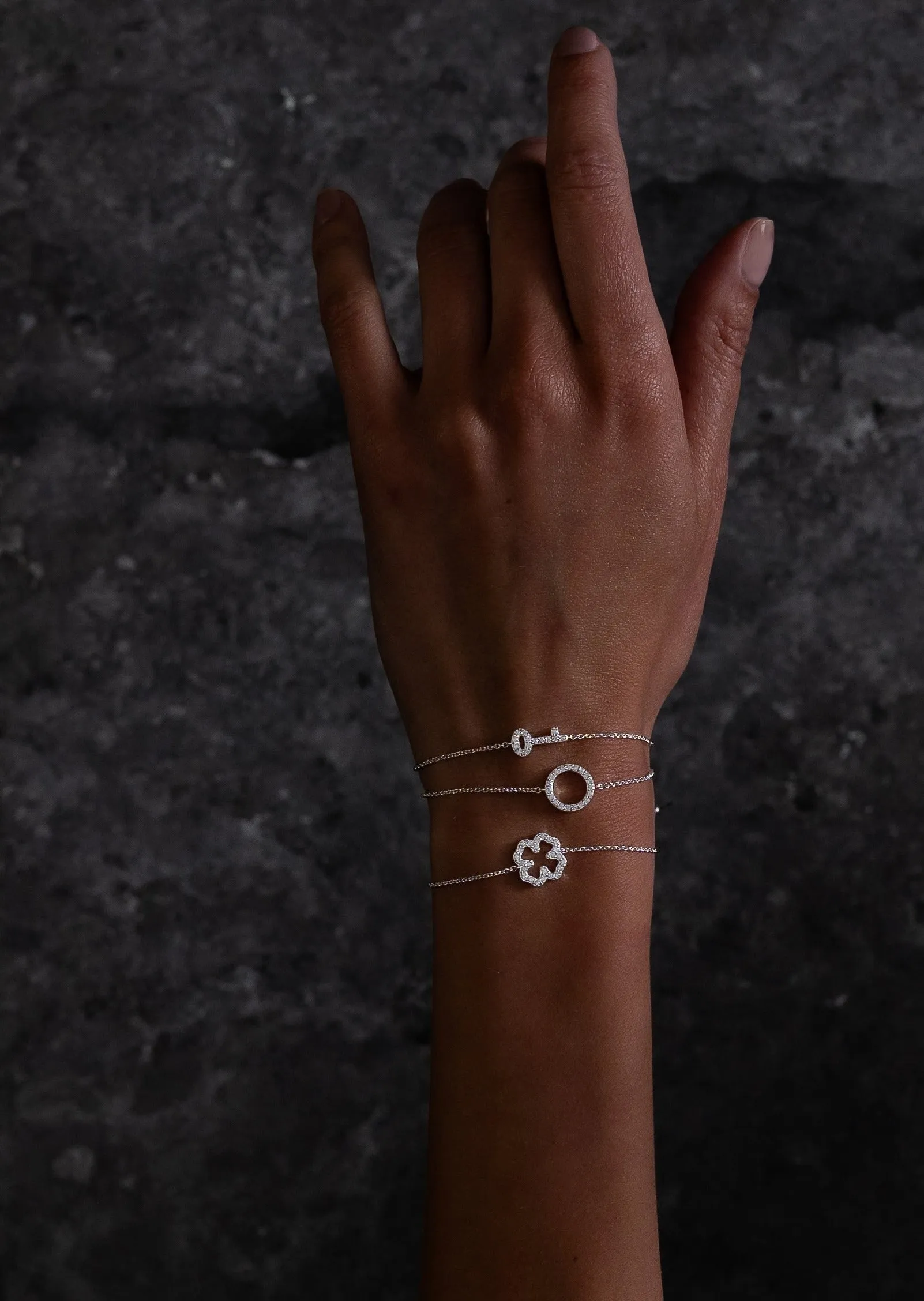 Pavé Symbol - Four Leaf Clover Bracelet - Sterling Silver sold by Skultuna product image thumbnail 4