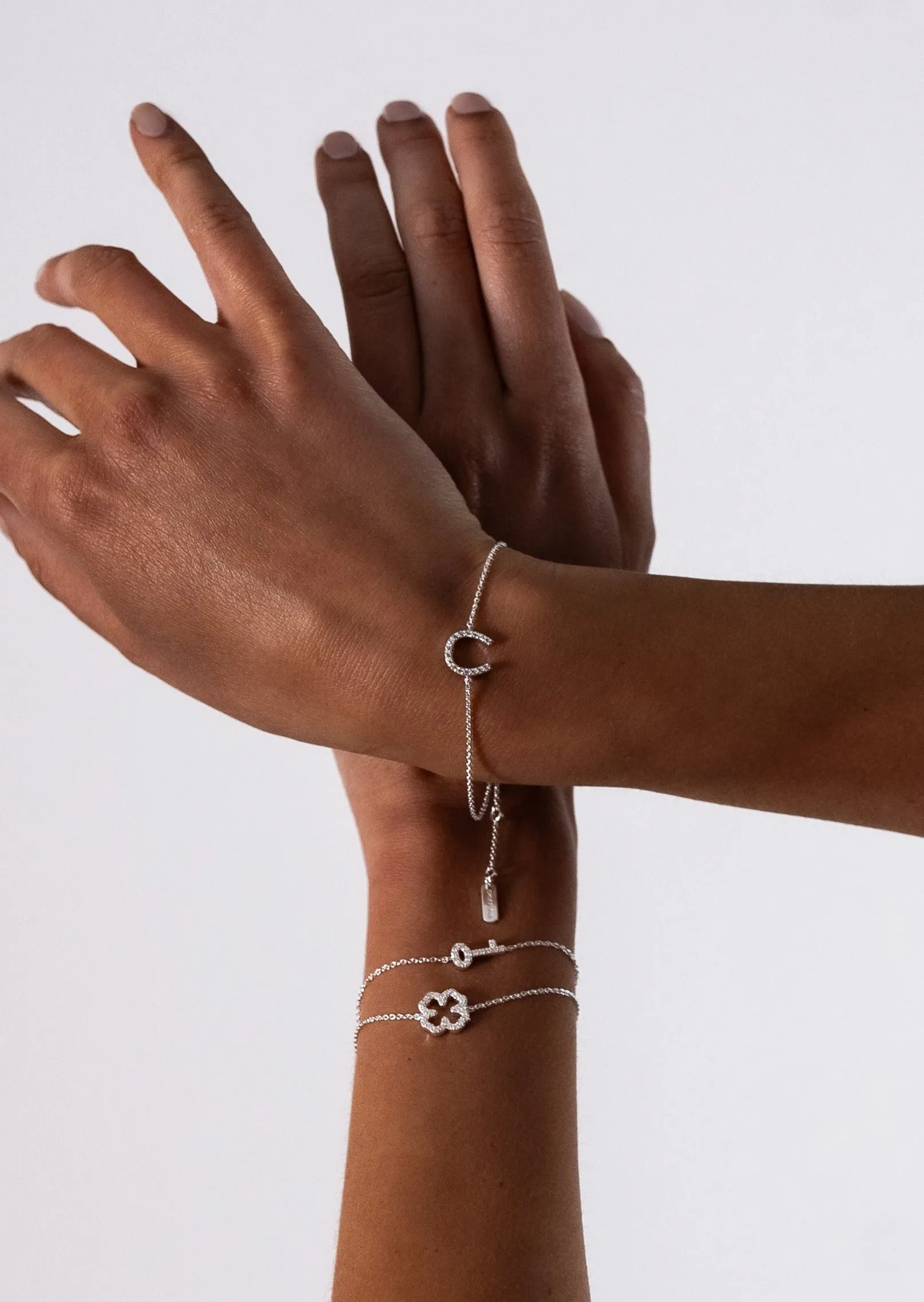 Pavé Symbol - Four Leaf Clover Bracelet - Sterling Silver sold by Skultuna product image thumbnail 5